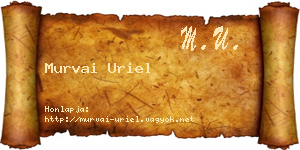 Murvai Uriel névjegykártya